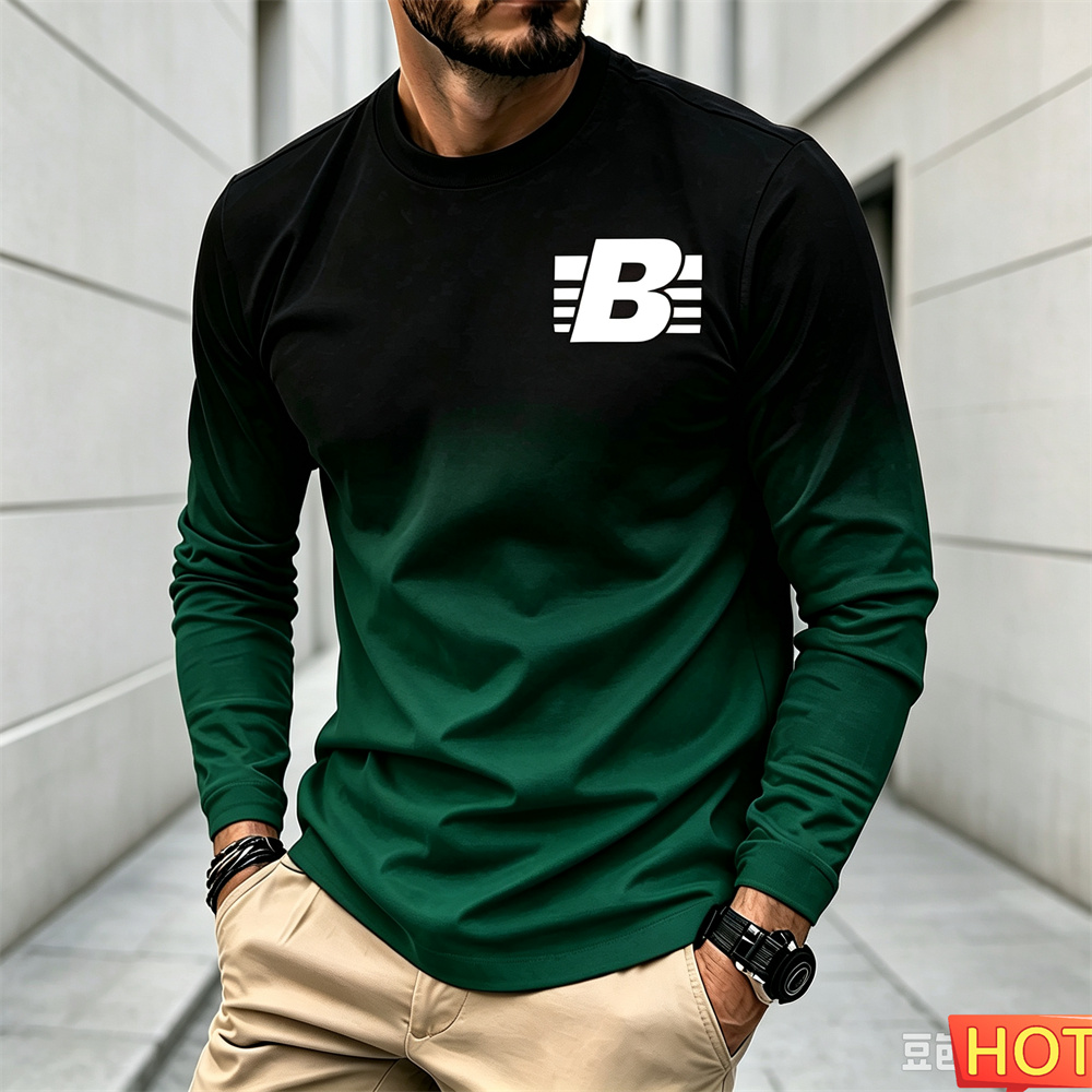 Winter Sun Clothing - Camiseta masculina de outono e inverno