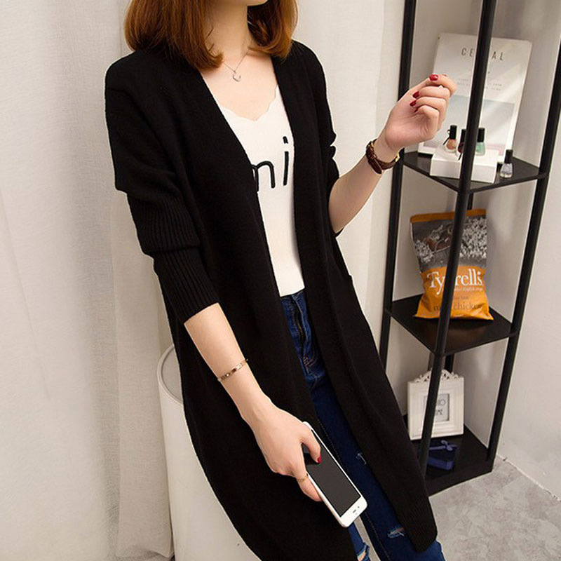 Winter Sun Clothing - Casaco Midi Feminino Solto de Manga