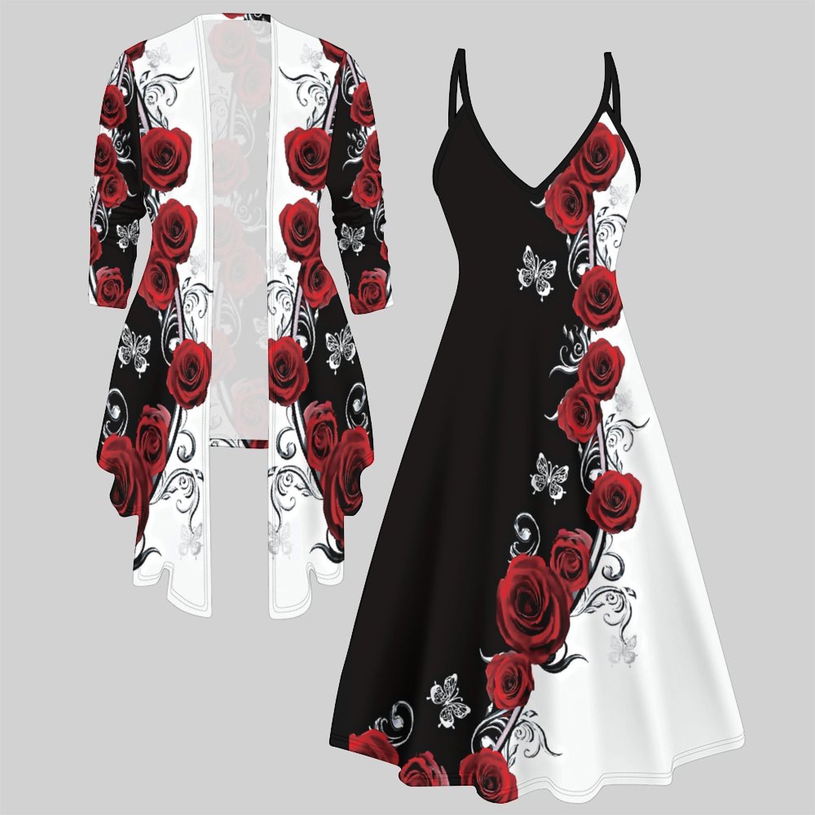 Winter Clothing Online - Conjunto de Duas Peças Feminino: Vestido