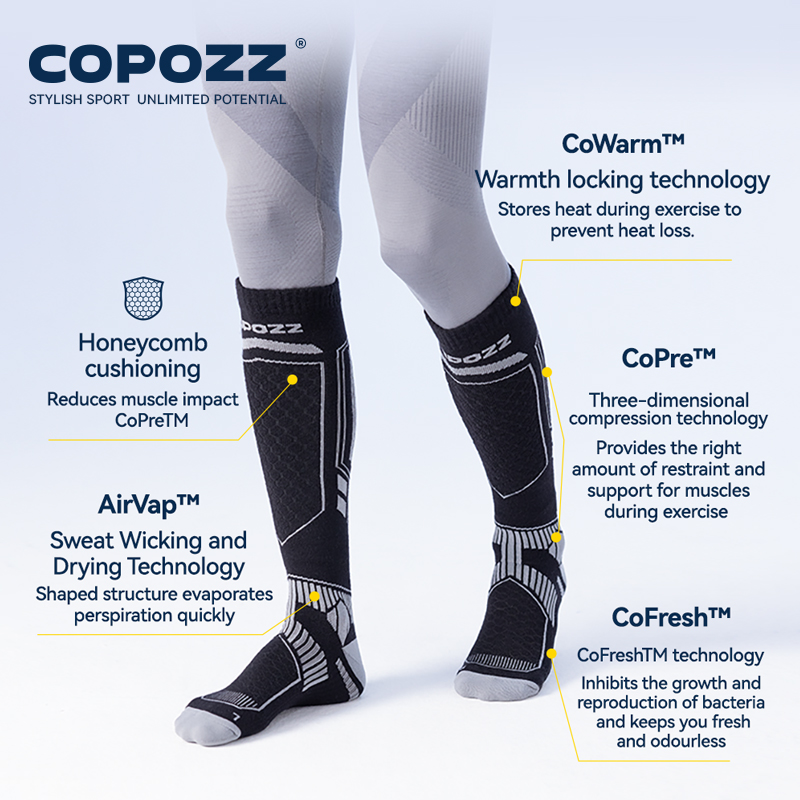 Copozz meias de esqui de inver - Thermal Sock Merino avaliação e preço