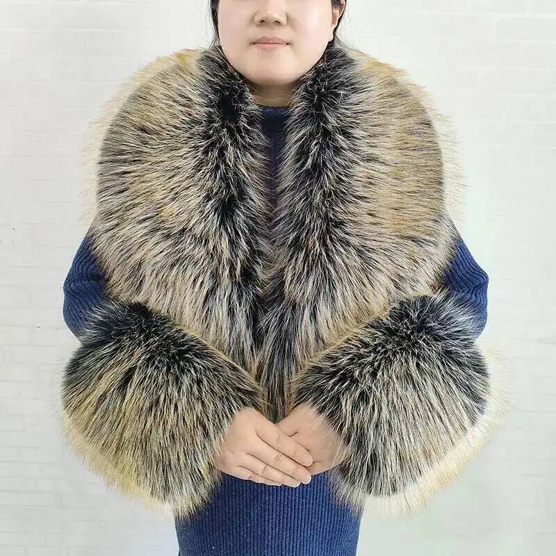 Grande feminino falso cachecol - Winter Clothing Online avaliação e preço