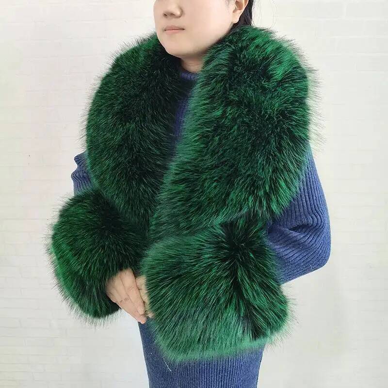 Grande feminino falso cachecol - Winter Clothing Online avaliação e preço