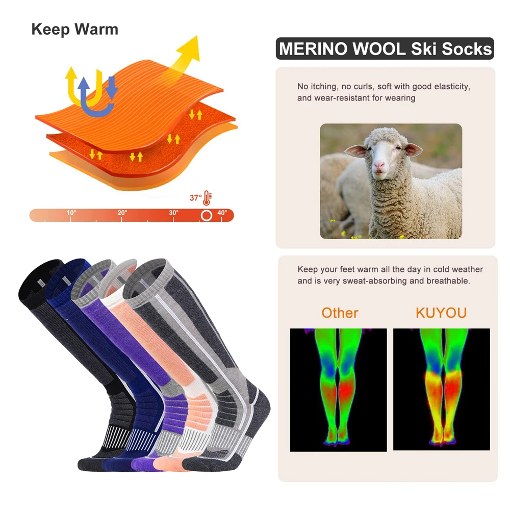 1 par de meias térmicas de lã  - Thermal Sock Merino avaliação e preço