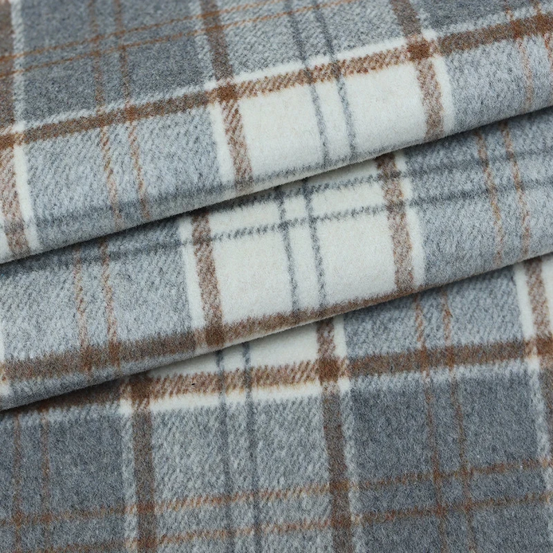 Tecido Xadrez Vintage de Lã Ma - Winter Clothing For Women avaliação e preço