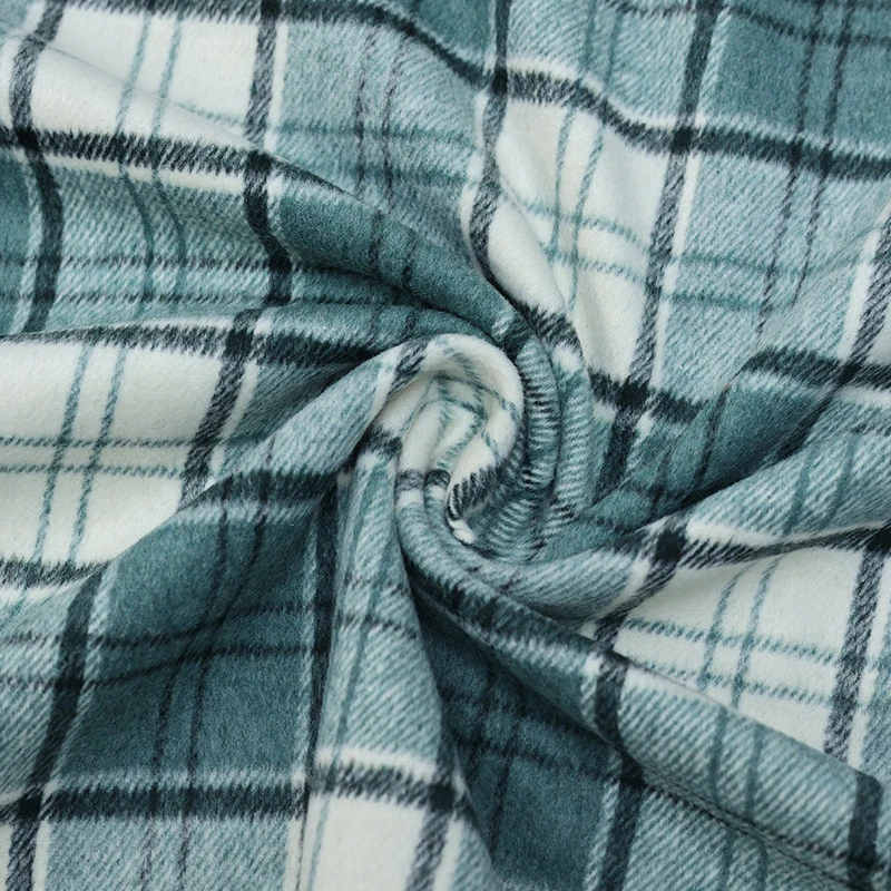 Tecido Xadrez Vintage de Lã Ma - Winter Clothing For Women avaliação e preço