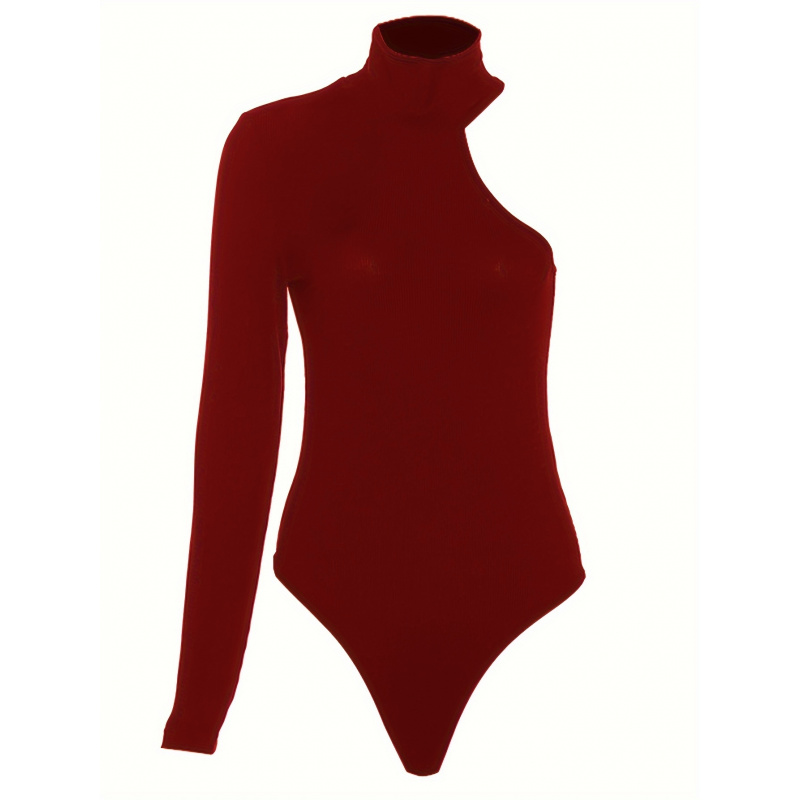 Body de Malha Canelada Assimét - Winter Clothing For Women avaliação e preço