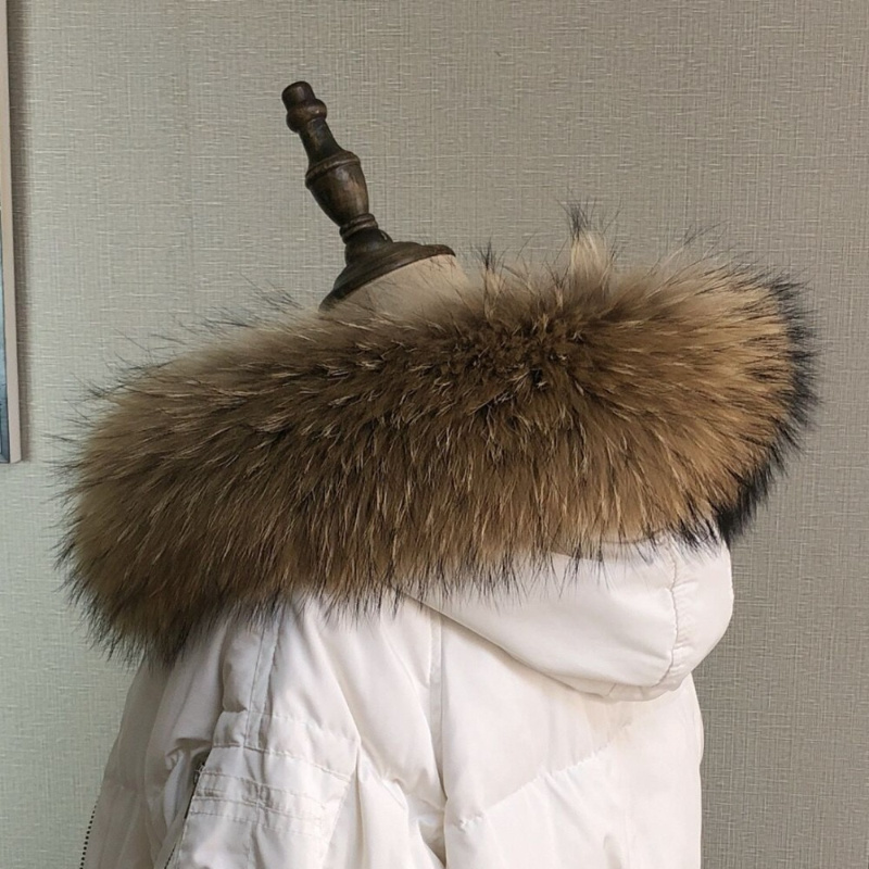 Gola de pele real para casaco  - Winter Clothing Online avaliação e preço
