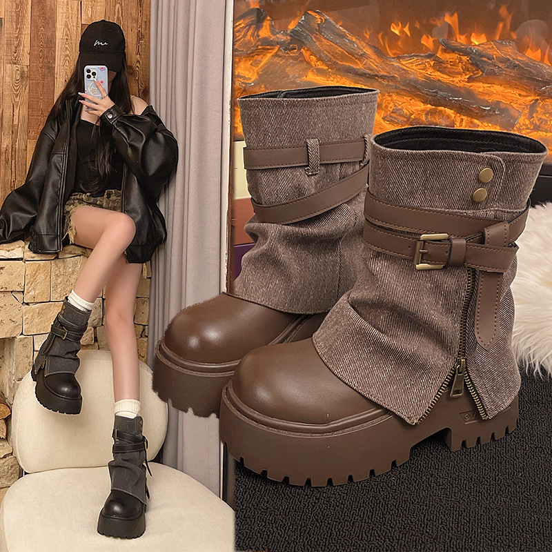 Botas de Cano Curto Femininas  - Winter Clothing For Women avaliação e preço