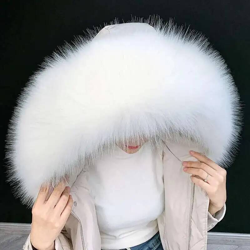 Gola de pele sintética destacá - Winter Clothing Online avaliação e preço